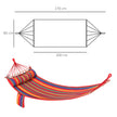 Outsunny Cotton Hammock, Soft Portable Swing Sleeping w/ Headrest & Side Pocket, Deluxe Swing Chair for Beach, Garden – view 3
