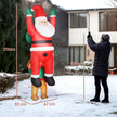 Dimensions of the 7ft hanging Santa and dog Christmas inflatable