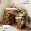 120 cm computer desk – rustic brown – image 4