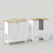 White & oak under sink cabinet – image 3