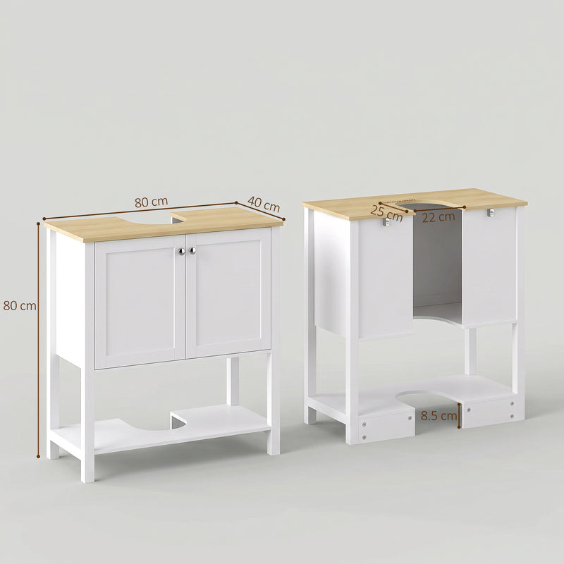 White & oak under sink cabinet – image 3