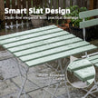 White and green acacia bistro set – image 7