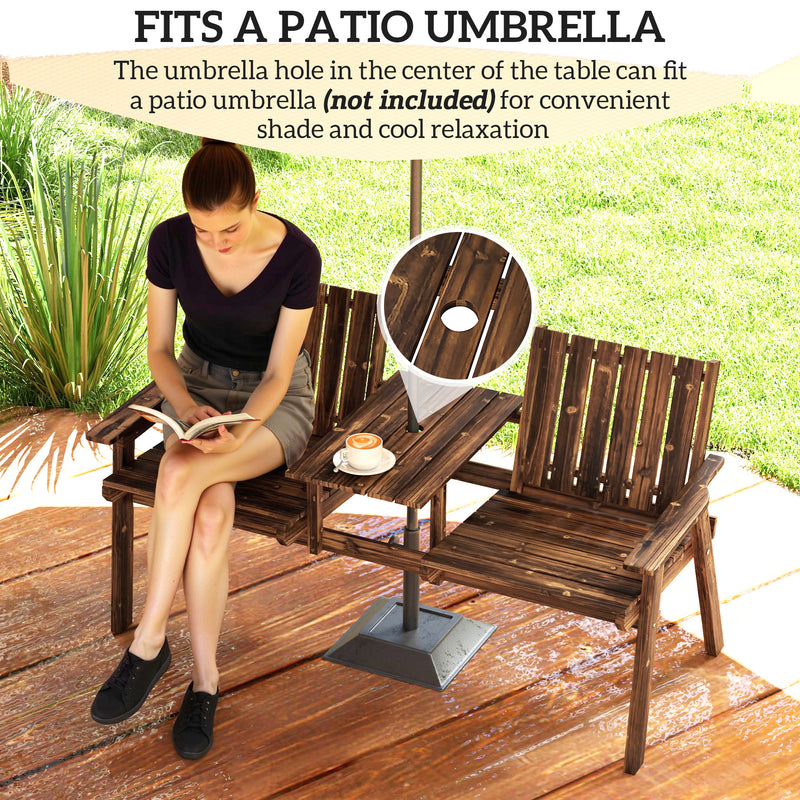 Garden loveseat with table – image 5