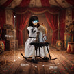 72cm Animated Halloween Girl on Rocking Horse with Glowing Eyes – image 3 of 9