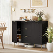Fluted sideboard with 3 drawers – image 2