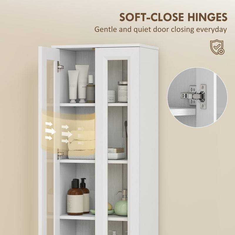White tall bathroom cabinet – image 6
