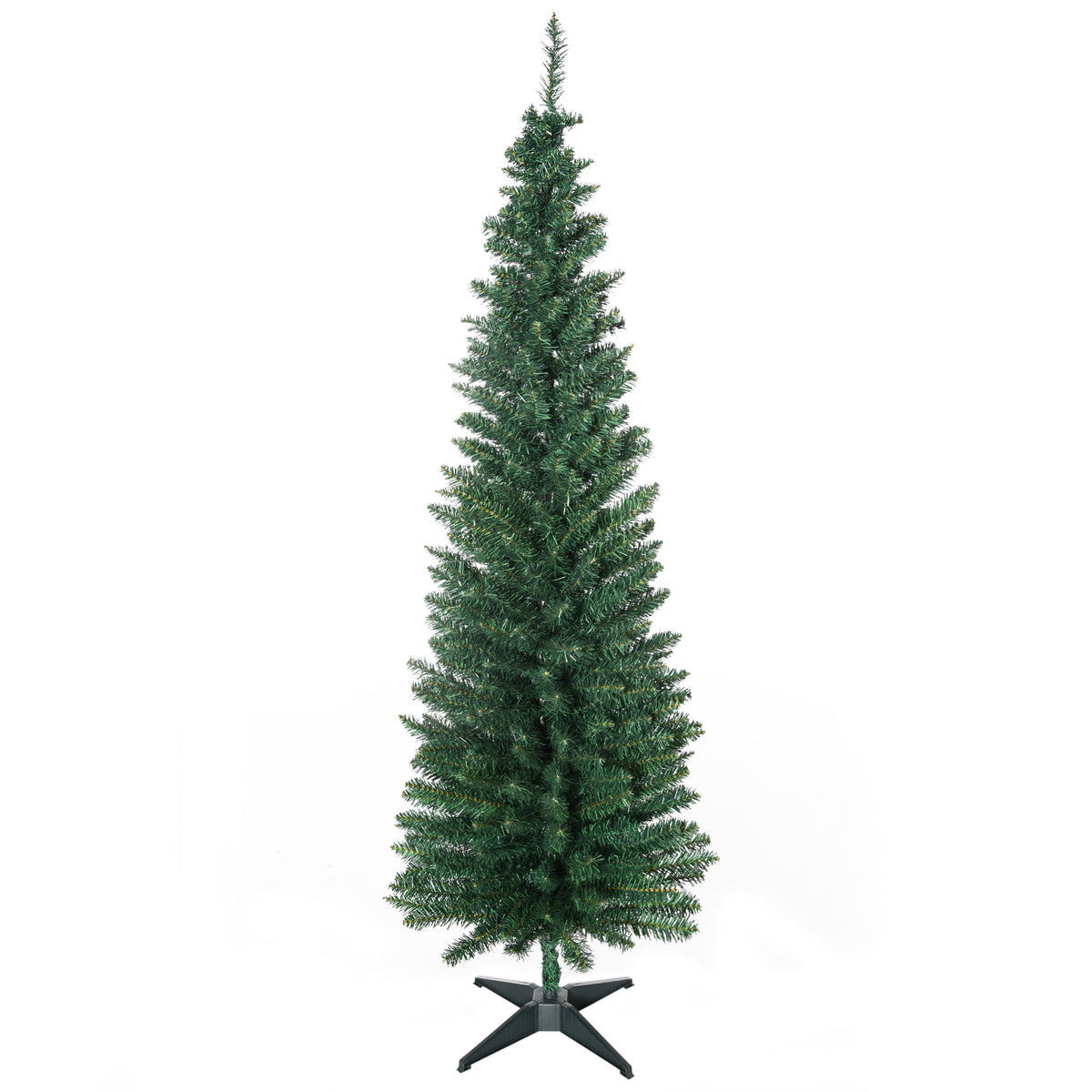 6ft green pencil slim artificial Christmas tree
