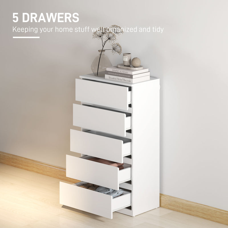 White 5-drawer chest – image 4