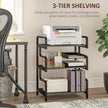 Black 3-tier printer stand – image 4