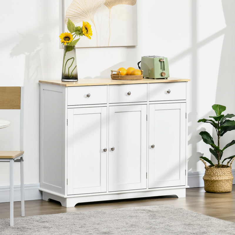 White rubberwood-top sideboard – image 2