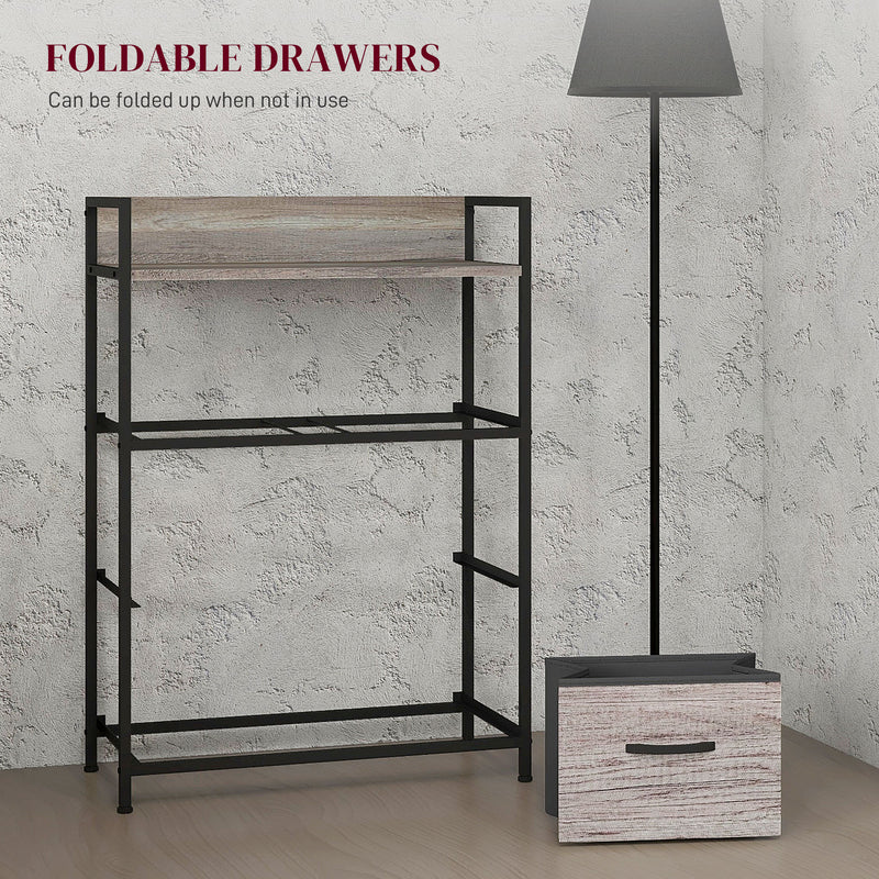 Rustic 4-drawer fabric chest – image 6