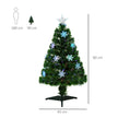3ft fibre optic Christmas tree with LED snowflakes – image 3