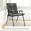 High-back chair cushions dark grey – image 3