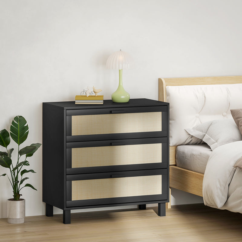 Rattan 3-drawer chest – image 7