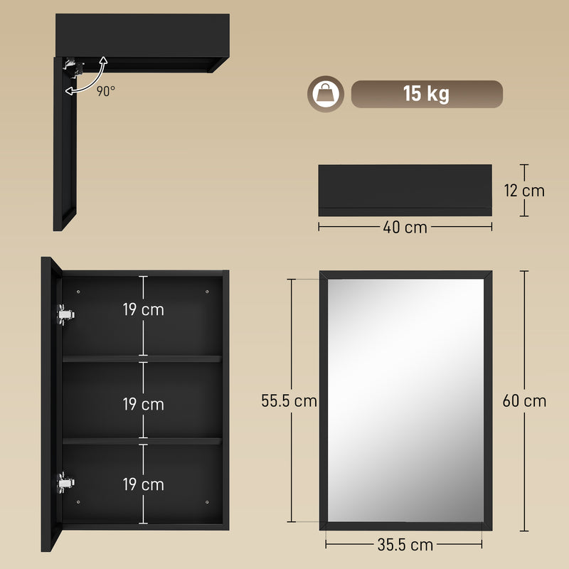 Steel bathroom mirror cabinet – image 3