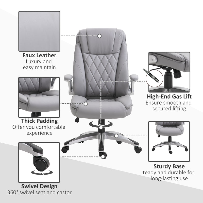 Faux leather executive office chair – image 7