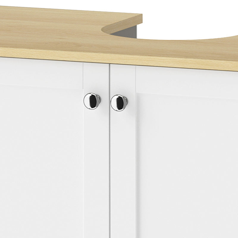 White & oak under sink cabinet – image 10