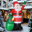 9ft Santa displayed outside a decorated home