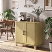 HOMCOM 80cm Sideboard Buffet Cabinet, Storage Cabinet with 2 Curved Doors, Adjustable Shelf and Legs for Dining Room – view 8