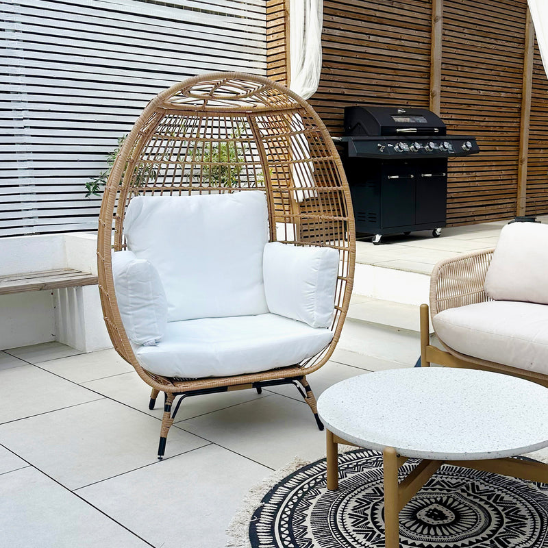 Standing rattan egg chair – image 8