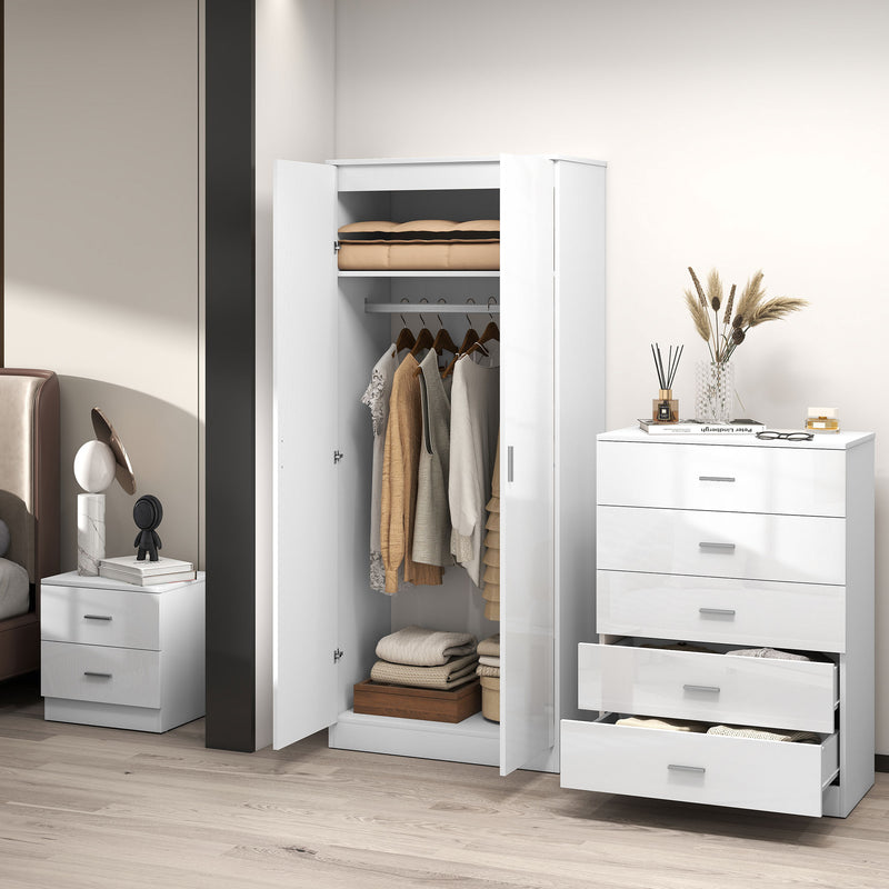 White high gloss bedroom set – image 9