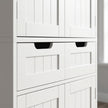 160cm white tall bathroom cabinet – image 9
