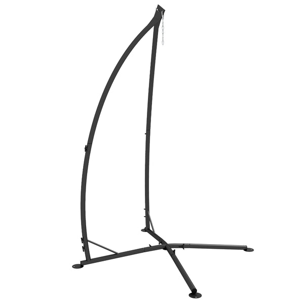 Outsunny Hammock Chair Stand, Hanging Heavy Duty Metal Frame Hammock Stand with Chain, for Hanging Hammock Air Porch