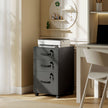 HOMCOM Three Drawer Wood-Effect Filing Cabinet - Black – view 10
