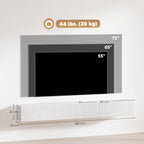 80cm Floating TV Stand, Wall Mount TV Unit with Cable Management Hole, Fits up to 72" TV, White