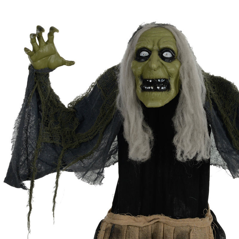 160cm Animated Hunchback Witch with Glowing Eyes & Sound – image 8 of 9