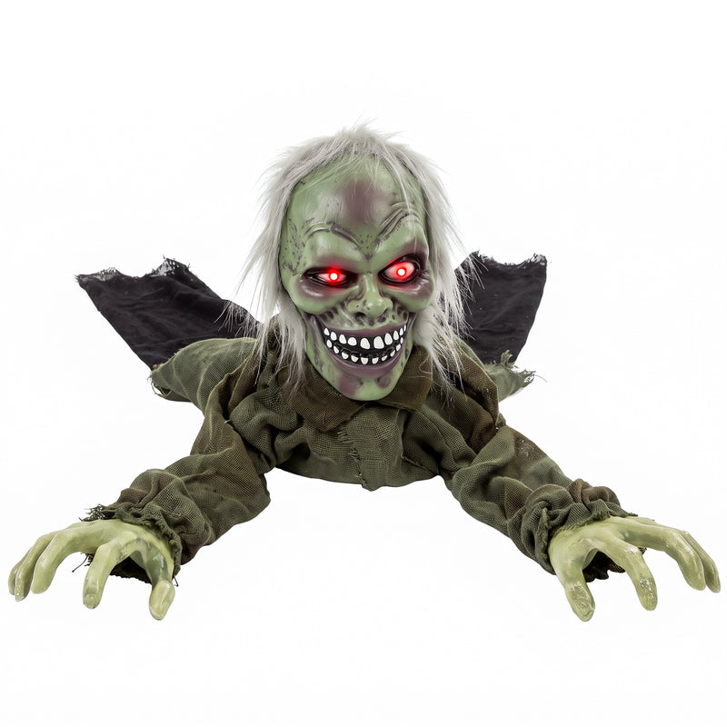 116cm Animated Crawling Zombie with Glowing Red Eyes – image 1 of 9