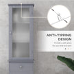 Tall slim grey bathroom cabinet – image 7
