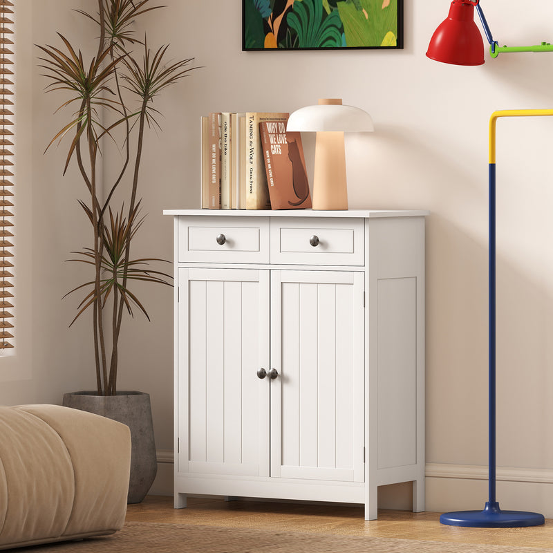 White 2-drawer bathroom cabinet – image 8