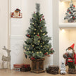 4ft pre-lit Christmas tree with retro base – image 10
