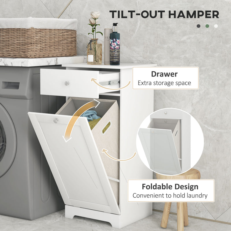 Tilt-out laundry hamper cabinet – image 4