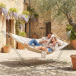 Outsunny Double Hammock 2 Person Swing Bed with Spreader Bars, Pillows, Pad, 200 x 140cm, Cream White – view 2