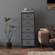 Tall 5-drawer fabric chest – image 10