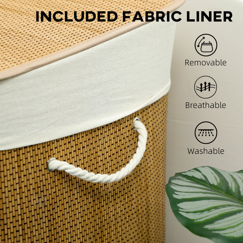 144L bamboo laundry hamper – image 7