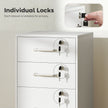 HOMCOM Three Drawer Wood-Effect Filing Cabinet - White – view 7