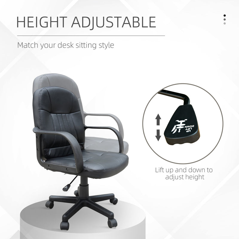 Faux leather swivel executive chair – image 4