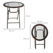 Round folding rattan table – image 3