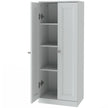 HOMCOM Narrow Bathroom Cabinet, Slim Storage Cabinet with 2 Doors & 4 Tiers, Freestanding Narrow Cupboard