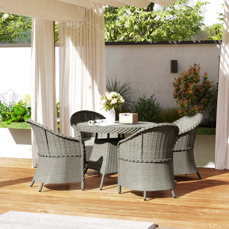 Round rattan dining set – image 2