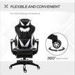 Racing gaming chair with footrest – image 6