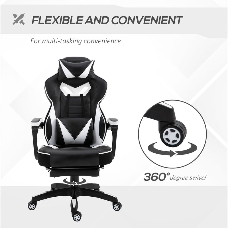 Racing gaming chair with footrest – image 6
