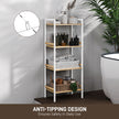 Four-tier bamboo shelf unit – image 6