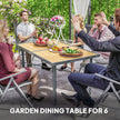 6-seater steel garden table – image 5