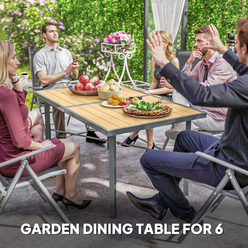 6-seater steel garden table – image 5