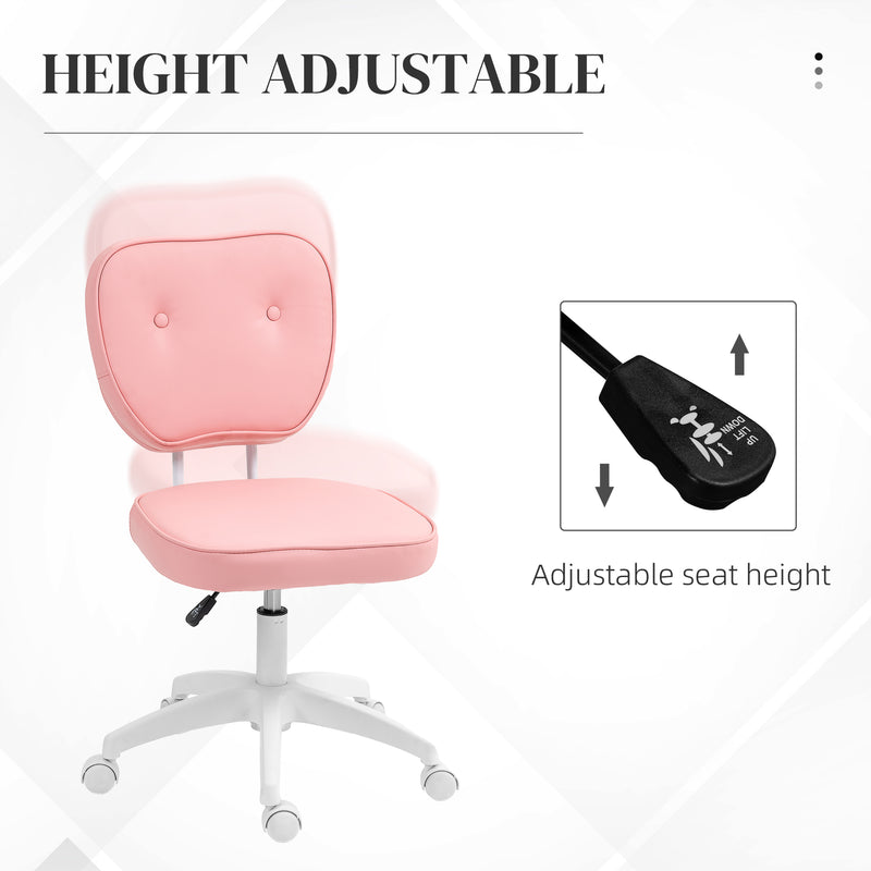 Pink armless vanity chair – image 4