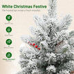 60 cm pre-lit snowy tabletop tree – image 6